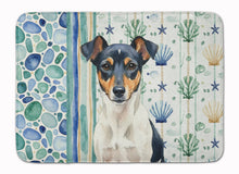 Load image into Gallery viewer, Tricolor Rat Terrier Coastal Sea Glass Memory Foam Kitchen Mat