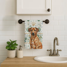 Load image into Gallery viewer, Rhodesian Ridgeback Coastal Sea Glass Kitchen Towel