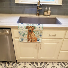 Load image into Gallery viewer, Rhodesian Ridgeback Coastal Sea Glass Kitchen Towel