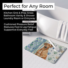 Load image into Gallery viewer, Rhodesian Ridgeback Coastal Sea Glass Memory Foam Kitchen Mat