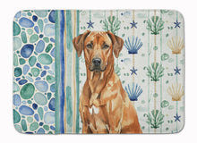 Load image into Gallery viewer, Rhodesian Ridgeback Coastal Sea Glass Memory Foam Kitchen Mat