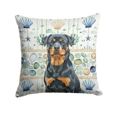 Load image into Gallery viewer, Rottweiler Coastal Sea Glass Throw Pillow