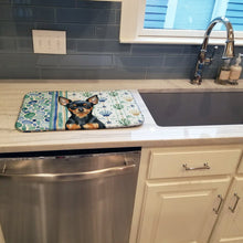 Load image into Gallery viewer, Black and Tan Russian Toy Coastal Sea Glass Dish Drying Mat