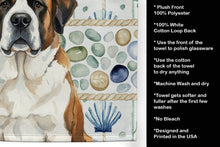 Load image into Gallery viewer, Brindle and White Saint Bernard Coastal Sea Glass Kitchen Towel