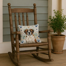 Load image into Gallery viewer, Brindle and White Saint Bernard Coastal Sea Glass Throw Pillow