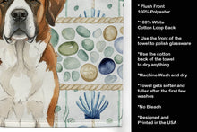 Load image into Gallery viewer, Brown and White Saint Bernard Coastal Sea Glass Kitchen Towel