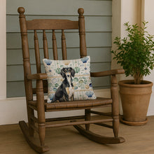 Load image into Gallery viewer, Black and Tan Saluki Coastal Sea Glass Throw Pillow
