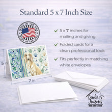 Load image into Gallery viewer, Cream Saluki Coastal Sea Glass Greeting Cards Pack of 8