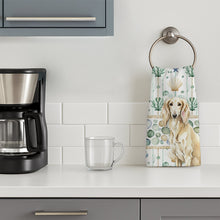 Load image into Gallery viewer, Cream Saluki Coastal Sea Glass Kitchen Towel