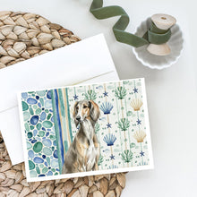 Load image into Gallery viewer, Grizzle Saluki Coastal Sea Glass Greeting Cards Pack of 8