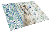 Load image into Gallery viewer, Grizzle Saluki Coastal Sea Glass Glass Cutting Board