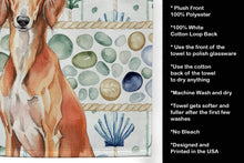 Load image into Gallery viewer, Red Saluki Coastal Sea Glass Kitchen Towel
