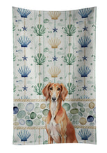 Load image into Gallery viewer, Red Saluki Coastal Sea Glass Kitchen Towel