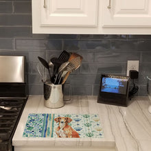 Load image into Gallery viewer, Red Saluki Coastal Sea Glass Glass Cutting Board