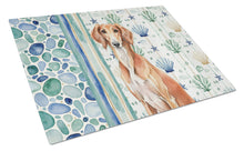 Load image into Gallery viewer, Red Saluki Coastal Sea Glass Glass Cutting Board