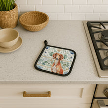 Load image into Gallery viewer, Red Saluki Coastal Sea Glass Pair of Pot Holders