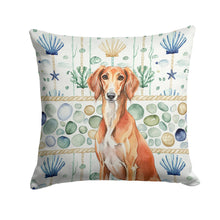 Load image into Gallery viewer, Red Saluki Coastal Sea Glass Throw Pillow