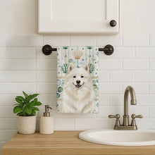 Load image into Gallery viewer, Cream Samoyed Coastal Sea Glass Kitchen Towel