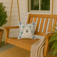 Load image into Gallery viewer, Cream Samoyed Coastal Sea Glass Throw Pillow