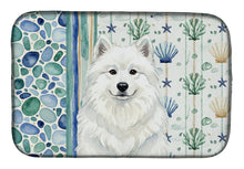 Load image into Gallery viewer, White Samoyed Coastal Sea Glass Dish Drying Mat