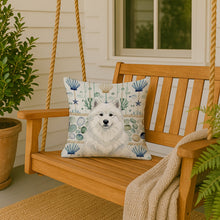 Load image into Gallery viewer, White Samoyed Coastal Sea Glass Throw Pillow