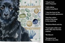 Load image into Gallery viewer, Schipperke Coastal Sea Glass Kitchen Towel