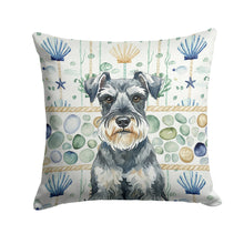 Load image into Gallery viewer, Schnauzer Coastal Sea Glass Throw Pillow