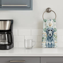 Load image into Gallery viewer, Blue-Gray Scottish Deerhound Coastal Sea Glass Kitchen Towel