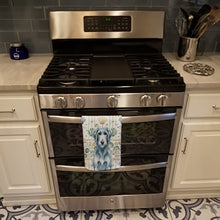 Load image into Gallery viewer, Blue-Gray Scottish Deerhound Coastal Sea Glass Kitchen Towel