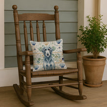 Load image into Gallery viewer, Blue-Gray Scottish Deerhound Coastal Sea Glass Throw Pillow