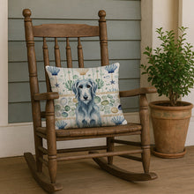 Load image into Gallery viewer, Blue-Gray Scottish Deerhound Coastal Sea Glass Throw Pillow