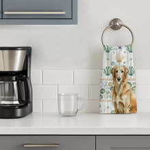Load image into Gallery viewer, Wheaten Scottish Deerhound Coastal Sea Glass Kitchen Towel
