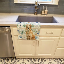 Load image into Gallery viewer, Wheaten Scottish Deerhound Coastal Sea Glass Kitchen Towel