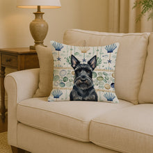 Load image into Gallery viewer, Scottish Terrier Coastal Sea Glass Throw Pillow
