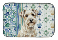 Load image into Gallery viewer, Sealyham Terrier Coastal Sea Glass Dish Drying Mat