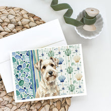 Load image into Gallery viewer, Sealyham Terrier Coastal Sea Glass Greeting Cards Pack of 8