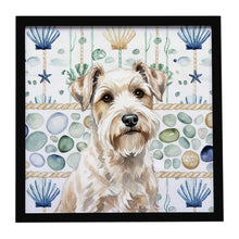 Load image into Gallery viewer, Sealyham Terrier Coastal Sea Glass Framed Metal Print