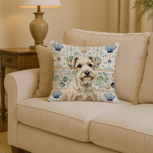 Load image into Gallery viewer, Sealyham Terrier Coastal Sea Glass Throw Pillow
