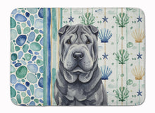 Load image into Gallery viewer, Black Shar Pei Coastal Sea Glass Memory Foam Kitchen Mat
