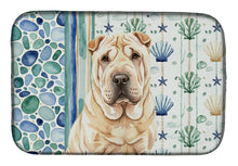 Load image into Gallery viewer, Shar Pei Coastal Sea Glass Dish Drying Mat