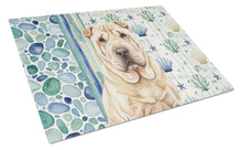 Load image into Gallery viewer, Shar Pei Coastal Sea Glass Glass Cutting Board