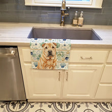 Load image into Gallery viewer, Red Shar Pei Coastal Sea Glass Kitchen Towel