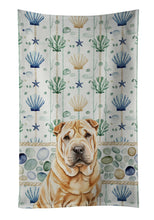 Load image into Gallery viewer, Red Shar Pei Coastal Sea Glass Kitchen Towel