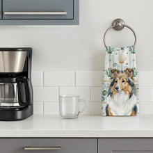 Load image into Gallery viewer, Sable Sheltie Coastal Sea Glass Kitchen Towel
