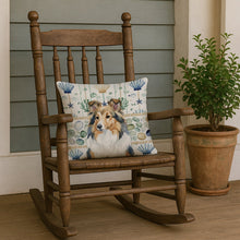 Load image into Gallery viewer, Sable Sheltie Coastal Sea Glass Throw Pillow