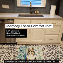 Load image into Gallery viewer, Sable Sheltie Coastal Sea Glass Memory Foam Kitchen Mat