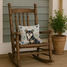 Load image into Gallery viewer, Black and Tan Shiba Inu Coastal Sea Glass Throw Pillow