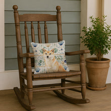 Load image into Gallery viewer, Cream Shiba Inu Coastal Sea Glass Throw Pillow