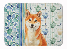 Load image into Gallery viewer, Red Shiba Inu Coastal Sea Glass Memory Foam Kitchen Mat