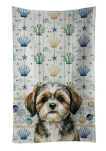 Load image into Gallery viewer, Brindle Shih Tzu Coastal Sea Glass Kitchen Towel